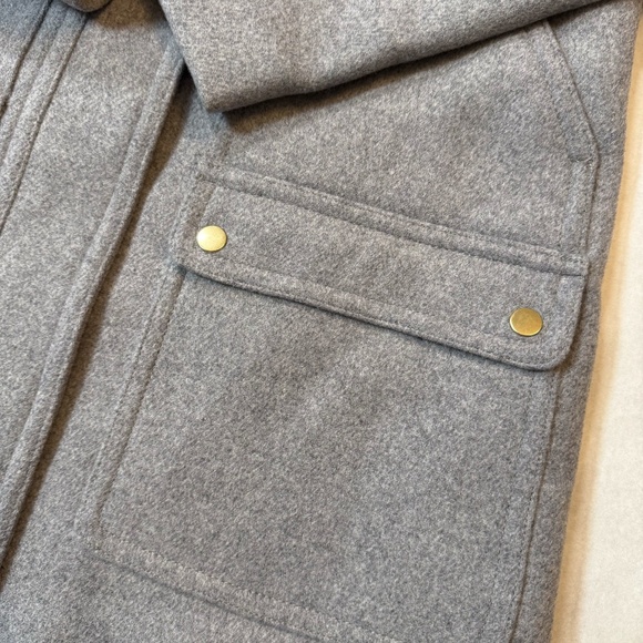J. Crew Factory | Mid-length Wool Coat Size 10 Gray - Picture 3 of 11
